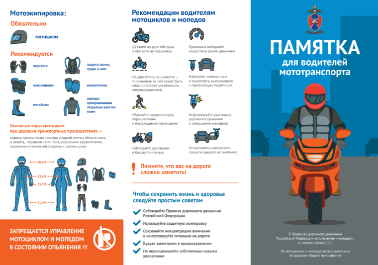 Памятка для водителей Мототранспорта.